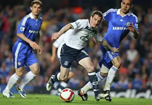 2009 Prints: Baines vs. Alex: Everton vs. Chelsea Clash in the Barclays Premier League (08/09 Season)