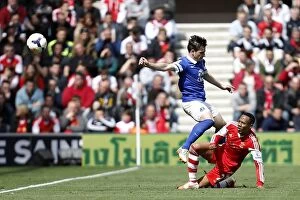 Southampton 2 v Everton 0 : St. Mary's : 26-04-2014 Collection: Baines vs. Clyne: A Premier League Rivalry Unfolds at St. Mary's (Southampton 2-Everton 0)