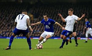 Emirates FA Cup - Third Round - Everton v Leicester City - Goodison Park Collection: Baines vs. Simpson: FA Cup Showdown at Goodison Park - Everton vs. Leicester City