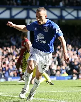 Images Dated 2nd April 2011: Barclays Premier League - Everton v Aston Villa - Goodison Park