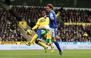 Images Dated 23rd February 2013: Barclays Premier League - Norwich City v Everton - Carrow Road