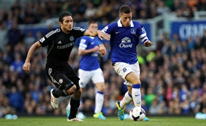 Season 2013-14 Prints: Barkley vs. Lampard: Everton's Young Star Clashes with Chelsea Veteran at Goodison Park (14-09-2013)