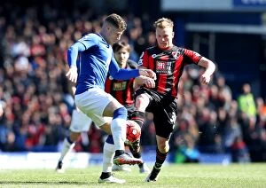 Everton v AFC Bournemouth - Goodison Park Collection: Barkley vs Ritchie: Intense Battle at Goodison Park - Everton vs AFC Bournemouth