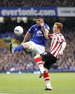 09 April 2012 V Sunderland, Goodison Park Prints: Battle for the Ball: Colback vs
