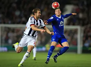 Framed Print : Battle for the Ball: Dawson vs. Barkley - West Bromwich Albion vs. Everton (Premier League) Framed Print : Battle for the Ball: Dawson vs. Barkley - West Bromwich Albion vs. Everton (Premier League)
