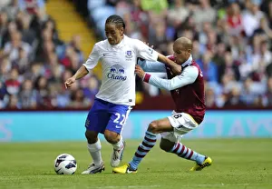 Aston Villa 1 V Everton 3: Villa Park: 25-08-2012 Prints: Battle for the Ball: El Ahmadi vs