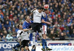 Emirates FA Cup - Carlisle United V Everton - Fourth Round - Brunton Park Prints: Battle for the Ball: Funes Mori vs Raynes - Emirates FA Cup Fourth Round Clash