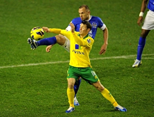 Everton 1 V Norwich City 1 : Goodison Park : 24-11-2012 Prints: Battle for the Ball: Heitinga vs