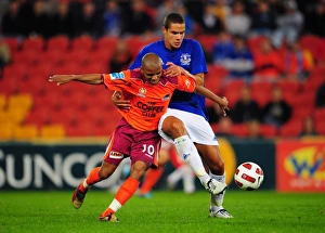 Brisbane Roar V Everton Prints: Battle for the Ball: Henrique vs. Rodwell - Everton vs. Brisbane Roar Pre-Season Clash