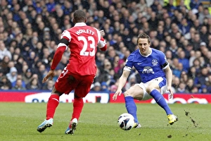 Everton 2 V Queens Park Rangers 0 : Goodison Park : 13-04-2013 Prints: Battle for the Ball: Jagielka vs. Hoilett - Everton vs. Queens Park Rangers