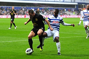 Queens Park Rangers 1 V Everton 1 : Loftus Road : 21-10-2012 Prints: Battle for the Ball: Jagielka vs Hoilett in Everton's Draw with Queens Park Rangers (BPL 2012)