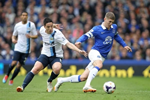 Everton 2 V Manchester City 3 : Goodison Park : 03-05-2014 Prints: Battle for the Ball: John Stones vs