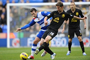Reading 2 V Everton 1 : Madjeski Stadium : 17-11-2012 Prints: Battle for the Ball: Le Fondre vs
