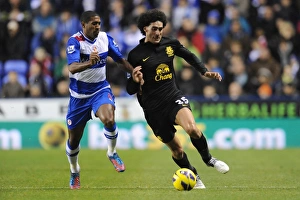 Reading 2 V Everton 1 : Madjeski Stadium : 17-11-2012 Prints: Battle for the Ball: Leigertwood vs