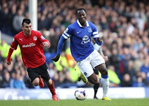 Everton 2 V Cardiff City 1 : Goodison Park : 15-03-2014 Prints: Battle for the Ball: Lukaku vs. Medel - Everton's Edge: Everton 2-1 Cardiff City