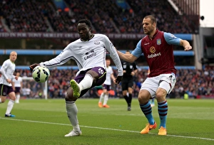 Aston Villa V Everton - Villa Park Prints: Battle for the Ball: Lukaku vs. Vlaar - Everton vs. Aston Villa