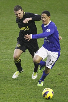 Everton 2 V Wigan Athletic 1 : Goodison Park : 26-12-2012 Prints: Battle for the Ball: McArthur vs. Pienaar - Everton vs. Wigan Athletic (26-12-2012)