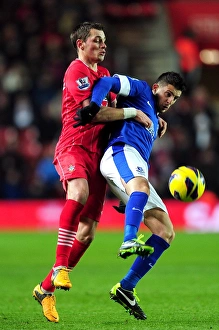 Southampton 0 V Everton 0 : St. Mary's : 21-01-2013 Prints: Battle for the Ball: Mirallas vs