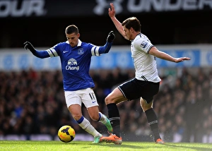 Tottenham Hotspur 1 V Everton 0 : White Hart Lane : 09-02-2014 Prints: Battle for the Ball: Mirallas vs