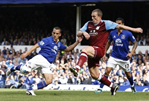 10 September 2011 Everton V Aston Villa Prints: Battle for the Ball: Osman vs. Dunne - Everton vs