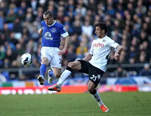 Everton 1 V Fulham 0 : Goodison Park : 27-04-2013 Prints: Battle for the Ball: Osman vs. Manolev - Everton's Supremacy over Fulham (1-0)