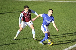 Everton 3 V Aston Villa 3 : Goodison Park : 02-02-2013 Prints: Battle for the Ball: Osman vs. Westwood - Everton vs