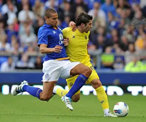 Pre-Season Friendly Prints: Battle for the Ball: Rodwell vs Cani - Everton vs Villarreal (Pre-Season Friendly, 2011)