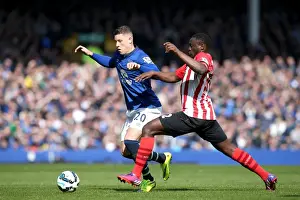 Framed Print : Battle for the Ball: Ross Barkley vs. Victor Wanyama - Everton vs. Southampton Premier League Clash Framed Print : Battle for the Ball: Ross Barkley vs. Victor Wanyama - Everton vs. Southampton Premier League Clash