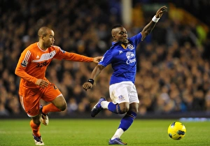 21 December 2011, Everton V Swansea City Prints: Battle for the Ball: Royston Drenthe vs Ashley Richards