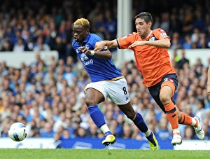 20 August 2011 Everton V Queens Park Rangers Prints: Battle for the Ball: Saha vs. Orr - Everton vs. Queens Park Rangers, Premier League (2011)