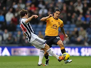 01 January 2012, West Bromwich Albion V Everton Prints: Battle for the Ball: Tim Cahill vs