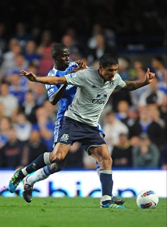 15 October 2011 Chelsea V Everton Prints: Battle for the Ball: Tim Cahill vs