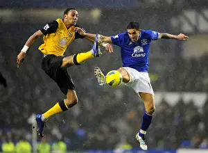 21 January 2012, Everton V Blackburn Rovers Prints: Battle for the Ball: Tim Cahill vs
