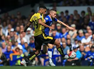 Everton V Watford - Goodison Park Prints: Battle for the Ball: Tom Cleverley vs