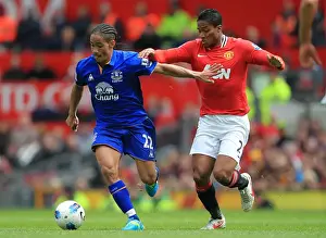 22 April 2012 V Manchester United, Old Trafford Prints: Battle for the Ball: Valencia vs