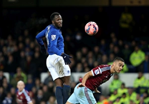 FA Cup - Third Round - Everton V West Ham United - Goodison Park Prints: Battle for the FA Cup: Lukaku vs Reid - Everton vs West Ham United