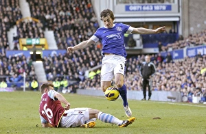 Everton 3 V Aston Villa 3 : Goodison Park : 02-02-2013 Prints: Battle at Goodison Park: Everton vs