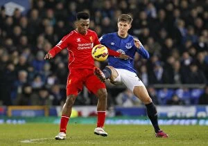 Images Dated 7th February 2015: Battle at Goodison Park: Sturridge vs Stones - A Riveting Rivalry