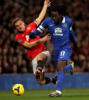 Manchester United 0 V Everton 1 : Old Trafford : 04-12-2013 Prints: Battle at Old Trafford: Lukaku vs Vidic - Everton's Surprising Victory (December 2013)
