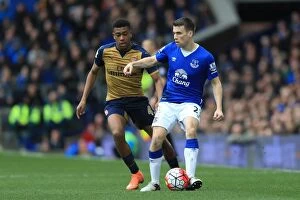 Images Dated 19th March 2016: Battle for Supremacy: Iwobi vs. Coleman at Goodison Park - Everton vs