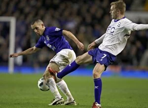 09 Mar 2011 Everton v Birmingham City Collection: Battle for Supremacy: Osman vs Larsson at Goodison Park - Everton vs Birmingham City