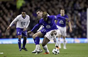 09 Mar 2011 Everton V Birmingham City Prints: A Battle for Supremacy: Saha vs Mutch at Goodison Park - Everton vs Birmingham City (BPL 2011)