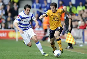 Framed Print : Battling for the Ball: Joey Barton vs. Leighton Baines - Everton vs. Queens Park Rangers, Barclays Premier League (03 March 2012, Loftus Road) Framed Print : Battling for the Ball: Joey Barton vs. Leighton Baines - Everton vs. Queens Park Rangers, Barclays Premier League (03 March 2012, Loftus Road)