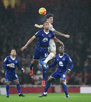Arsenal V Everton - Emirates Stadium Prints: Battling for Control: Galloway vs. Bellerin - Arsenal vs. Everton, Premier League