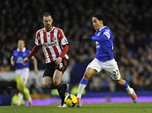 Everton 0 V Sunderland 1 : Goodison Park : 26-12-2013 Prints: Battling for Supremacy: Pienaar vs