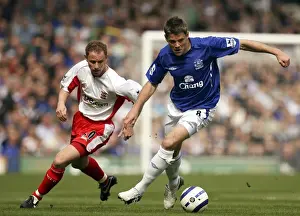 James Beattie Prints: Beattie's Escape Act: James Beattie Outwits Nicky Butt in Everton's Thrilling Past