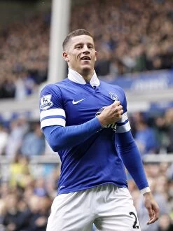Images Dated 3rd May 2014: Bittersweet Victory: Ross Barkley's Goal in Everton's 3-2 Loss to Manchester City (May 3, 2014)