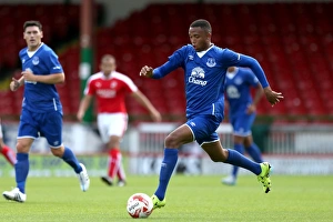 Pre-Season Friendly Prints: Brendan Galloway Goes Head-to-Head with Swindon Town in Everton's Pre-Season Clash at The County Ground