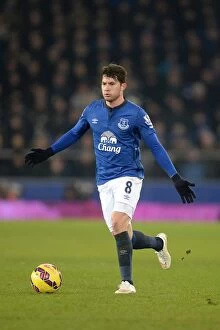Images Dated 19th January 2015: Bryan Oviedo in Action: Everton vs. West Bromwich Albion at Goodison Park - Barclays Premier League