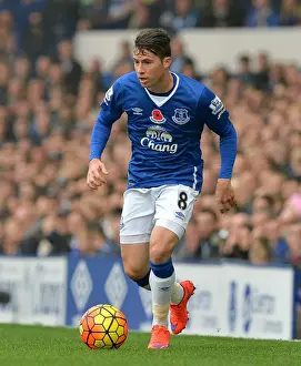 Everton V Sunderland - Goodison Park Prints: Bryan Oviedo in Action: Everton vs Sunderland at Goodison Park, Barclays Premier League